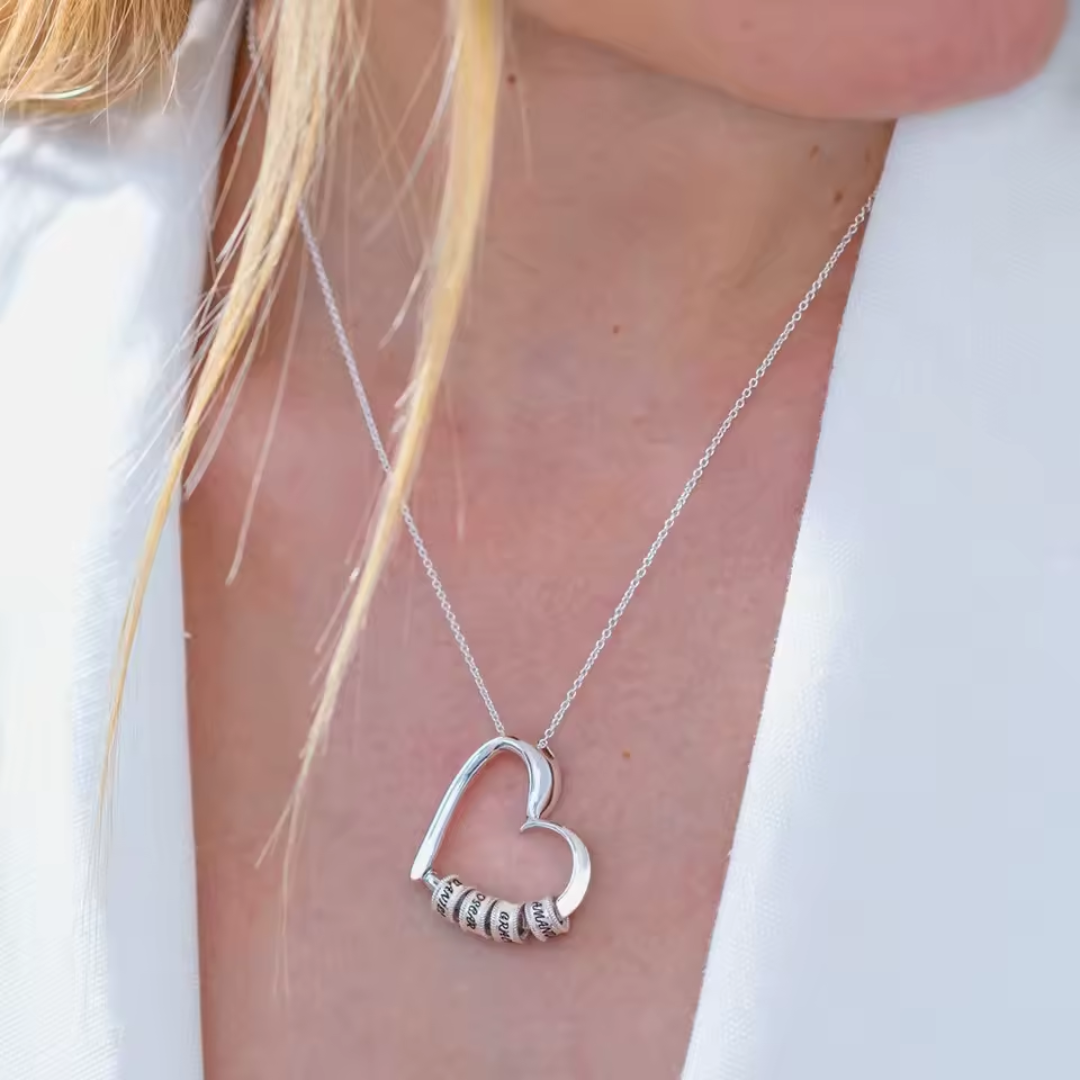 Collar de Corazon con Nombres personalizados