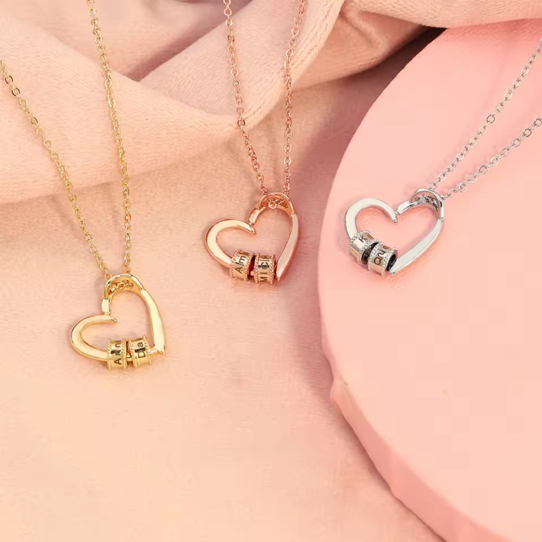 Collar de Corazon con Nombres personalizados