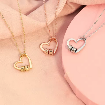 Collar de Corazon con Nombres personalizados