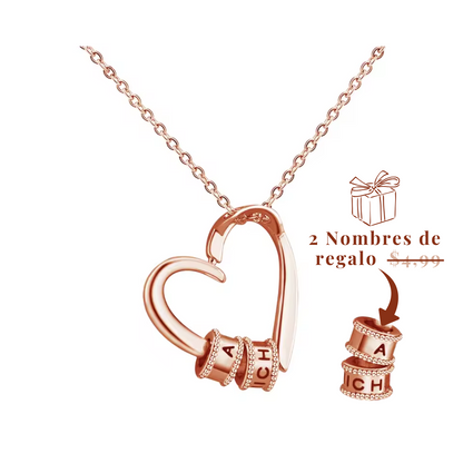 Collar de Corazon con Nombres personalizados