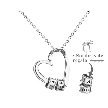 Collar de Corazon con Nombres personalizados